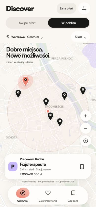 Chasely: mapa możliwości zawodowych w pobliżu